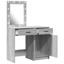 vidaXL Öltözködőasztal fiókkal 2 pcs Szürke 50 x 41 x 135 cm Faanyag