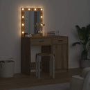 vidaXL Öltözködőasztal fiókkal 2 pcs Barna 50 x 41 x 135 cm Faanyag