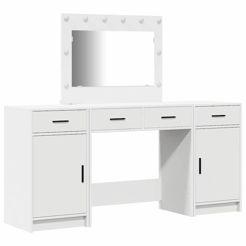 vidaXL Öltözködőasztal fiókkal 3 pcs Fehér 40 x 41 x 75 cm Faanyag