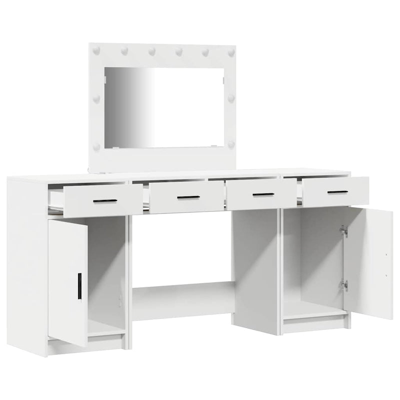 vidaXL Öltözködőasztal fiókkal 3 pcs Fehér 40 x 41 x 75 cm Faanyag