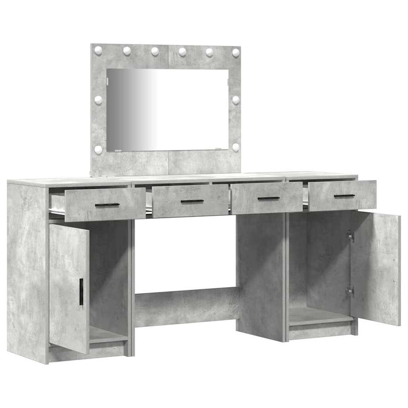 vidaXL Öltözködőasztal fiókkal 3 pcs Szürke 40 x 41 x 75 cm Faanyag