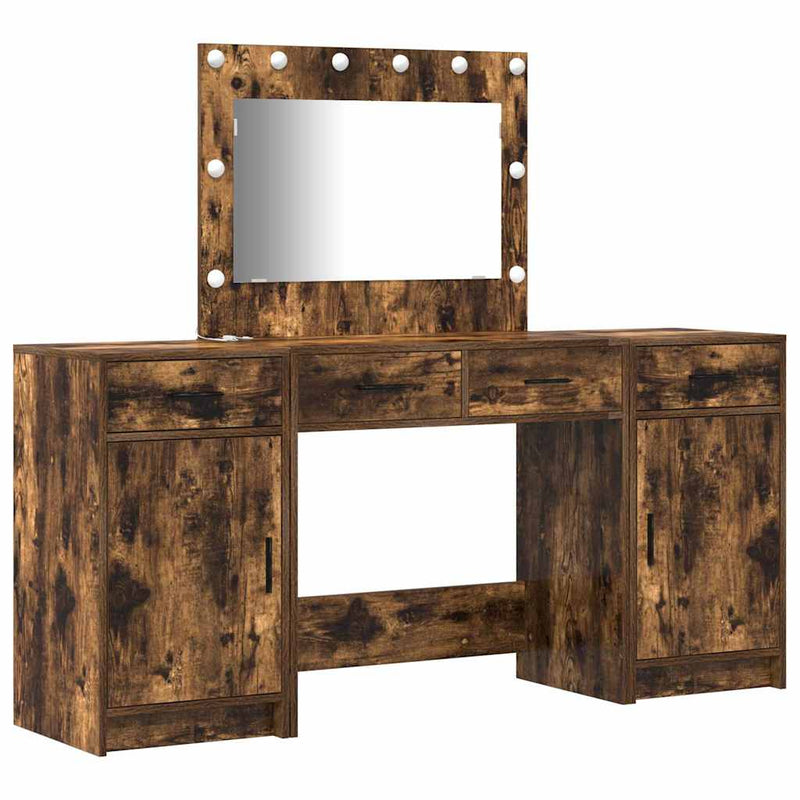 vidaXL Öltözködőasztal fiókkal 3 pcs Barna 40 x 41 x 75 cm Faanyag