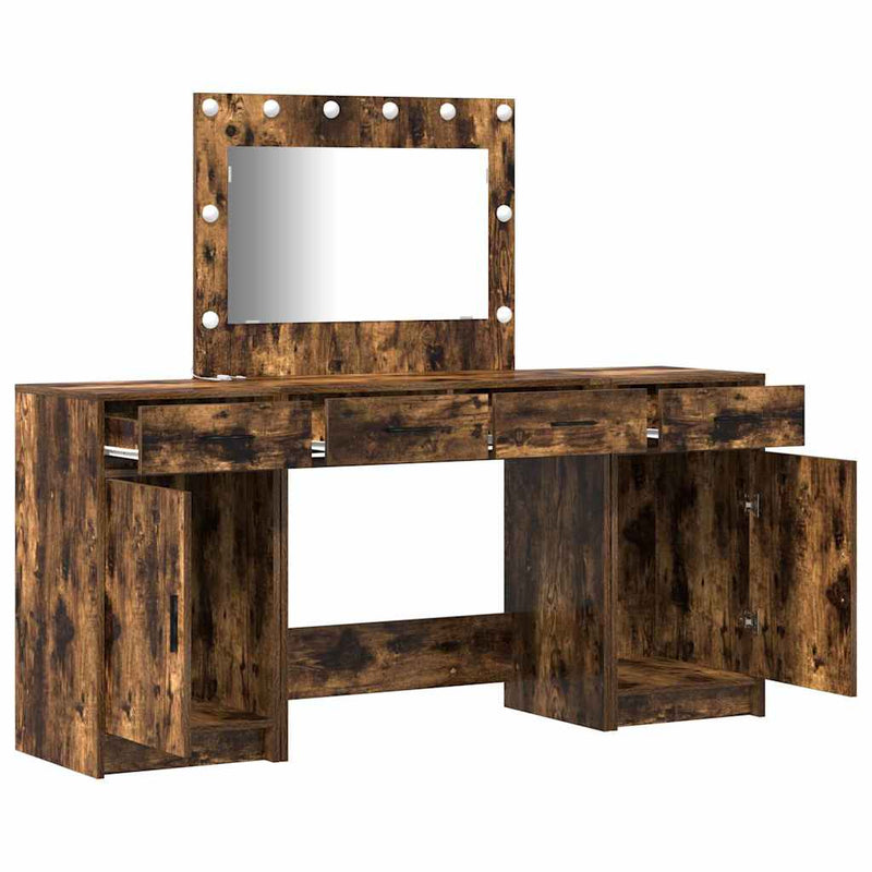 vidaXL Öltözködőasztal fiókkal 3 pcs Barna 40 x 41 x 75 cm Faanyag