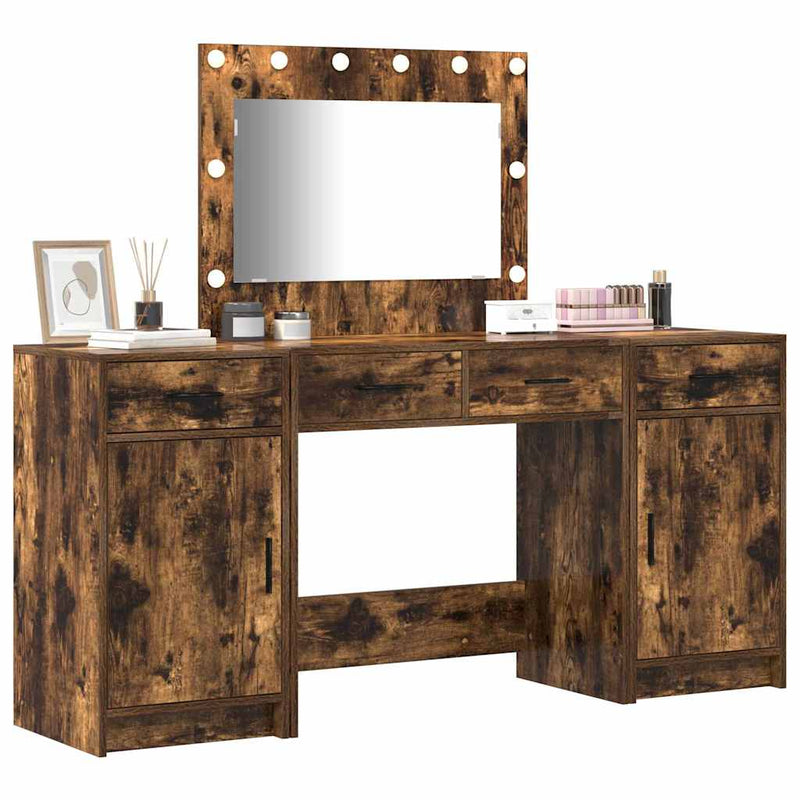 vidaXL Öltözködőasztal fiókkal 3 pcs Barna 40 x 41 x 75 cm Faanyag