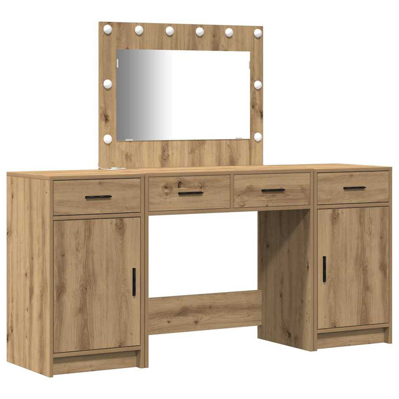 vidaXL Öltözködőasztal fiókkal 3 pcs Barna 40 x 41 x 75 cm Faanyag