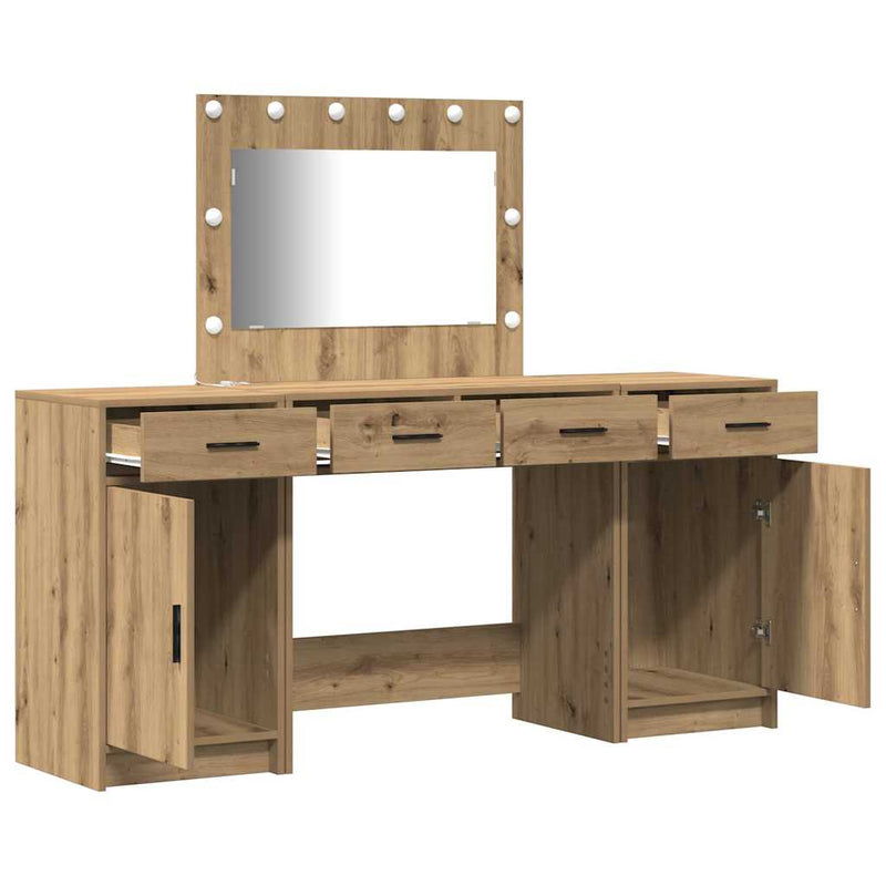 vidaXL Öltözködőasztal fiókkal 3 pcs Barna 40 x 41 x 75 cm Faanyag