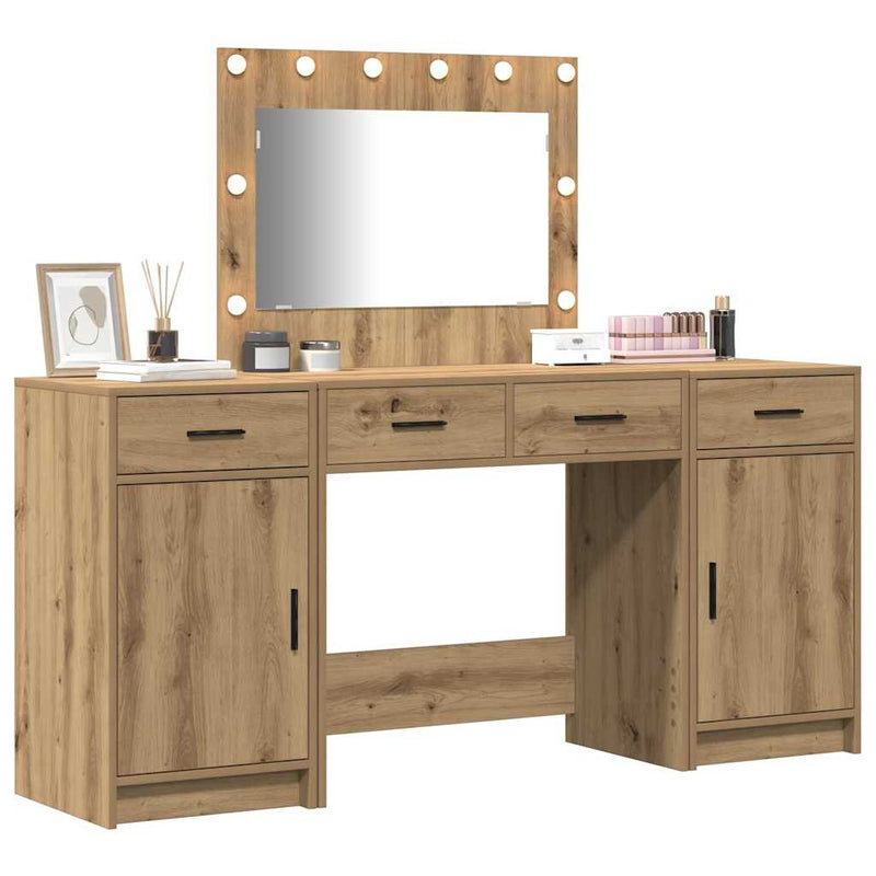 vidaXL Öltözködőasztal fiókkal 3 pcs Barna 40 x 41 x 75 cm Faanyag