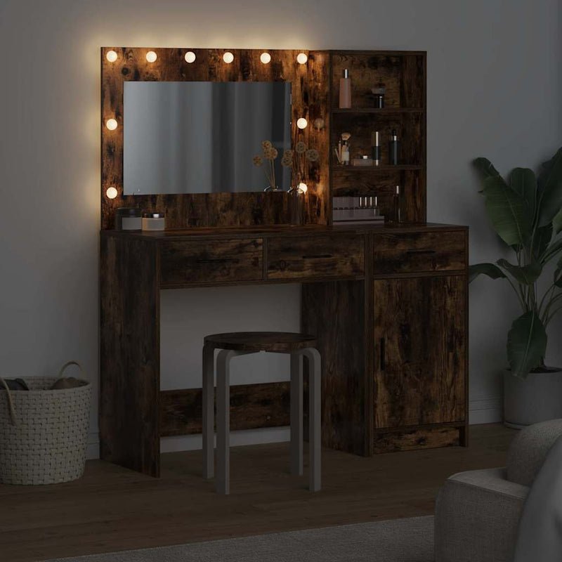 vidaXL Öltözködőasztal fiókkal 2 pcs Barna 78.5 x 41 x 135 cm Faanyag
