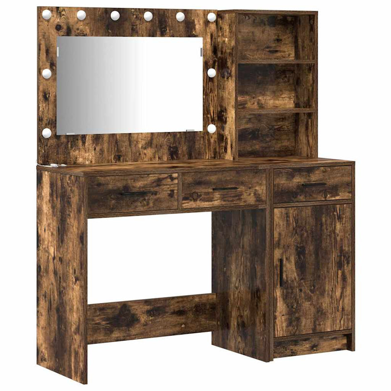 vidaXL Öltözködőasztal fiókkal 2 pcs Barna 78.5 x 41 x 135 cm Faanyag