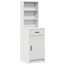 vidaXL LED-es öltözködő asztal szett fiókkal 2 pcs Fehér Faanyag