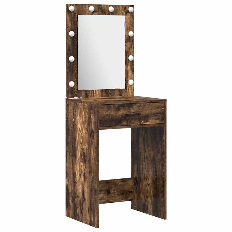 vidaXL Sminkasztal Készlet 2 pcs Füstölt tölgy 50 x 41 x 135 cm