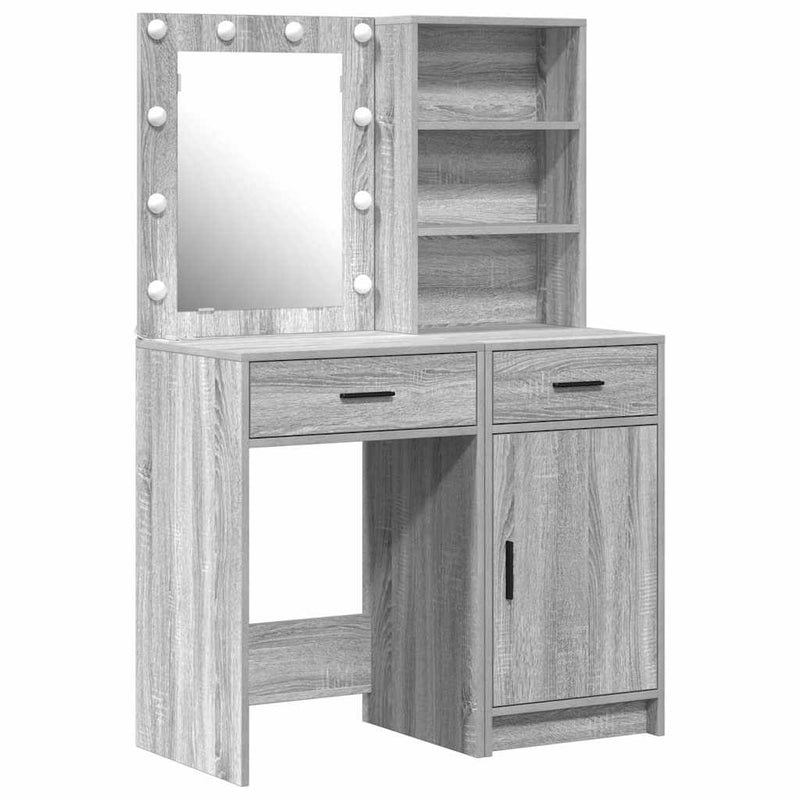 vidaXL Sminkasztal Készlet 2 pcs Szürke sonoma 50 x 41 x 135 cm