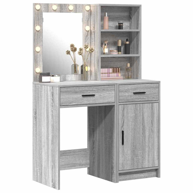 vidaXL Sminkasztal Készlet 2 pcs Szürke sonoma 50 x 41 x 135 cm