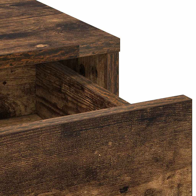 vidaXL Sminkasztal Készlet 3 pcs Füstölt tölgy 78.5 x 41 x 135 cm