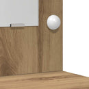 vidaXL Sminkasztal Készlet fiókkal 3 pcs kézműves tölgy Faanyag