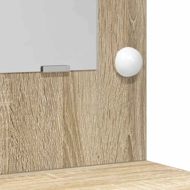vidaXL Sminkasztal Készlet 3 pcs Sonoma tölgy 50 x 41 x 135 cm Faanyag