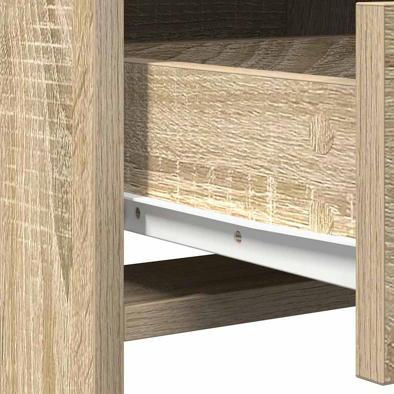 vidaXL Sminkasztal Készlet 3 pcs Sonoma tölgy 50 x 41 x 135 cm Faanyag