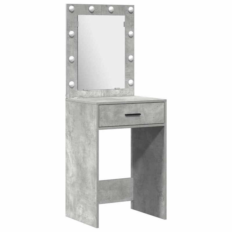 vidaXL Sminkasztal Készlet 3 pcs Beton Szürke 50 x 41 x 135 cm Faanyag