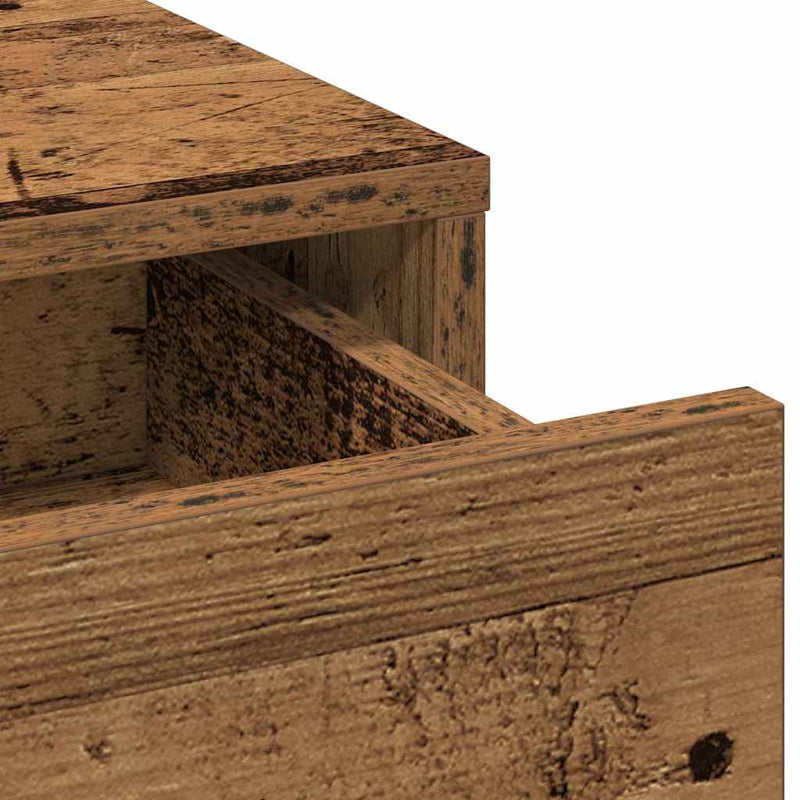 vidaXL Sminkasztal Készlet 3 pcs Régi fa 50 x 41 x 135 cm Faanyag