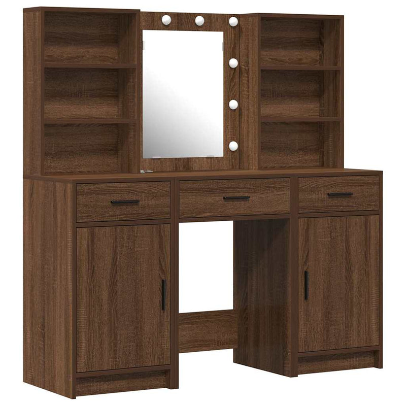 vidaXL Sminkasztal Készlet 3 pcs Régi fa 50 x 41 x 135 cm Faanyag