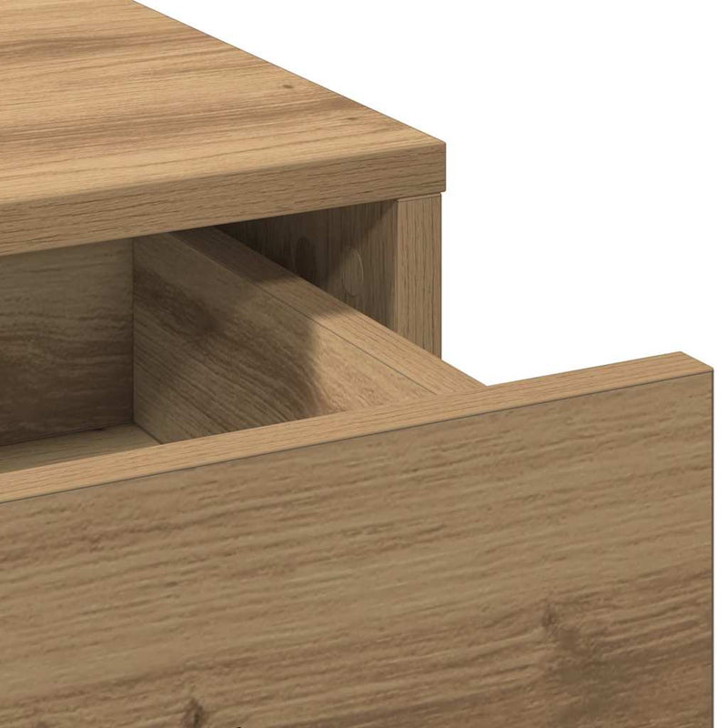 vidaXL Sminkasztal Készlet 3 pcs kézműves tölgy 50 x 41 x 135 cm
