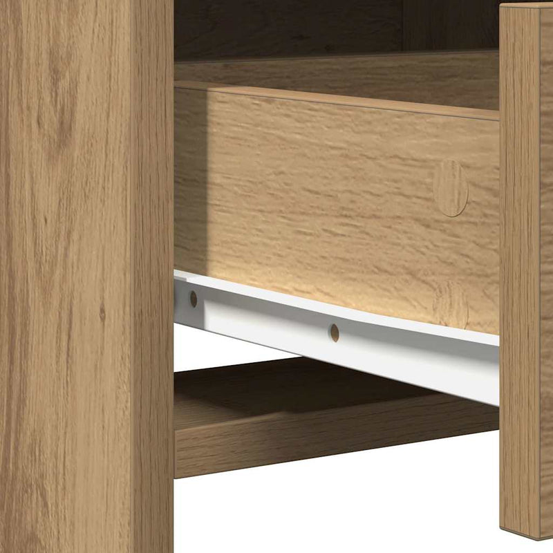 vidaXL Sminkasztal Készlet 3 pcs kézműves tölgy 50 x 41 x 135 cm