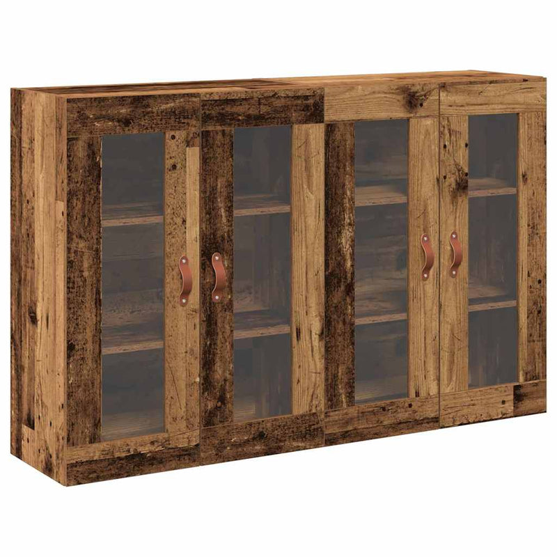 vidaXL Fali szekrény 2 pcs Régi fa 69.5 x 34 x 90 cm Faanyag