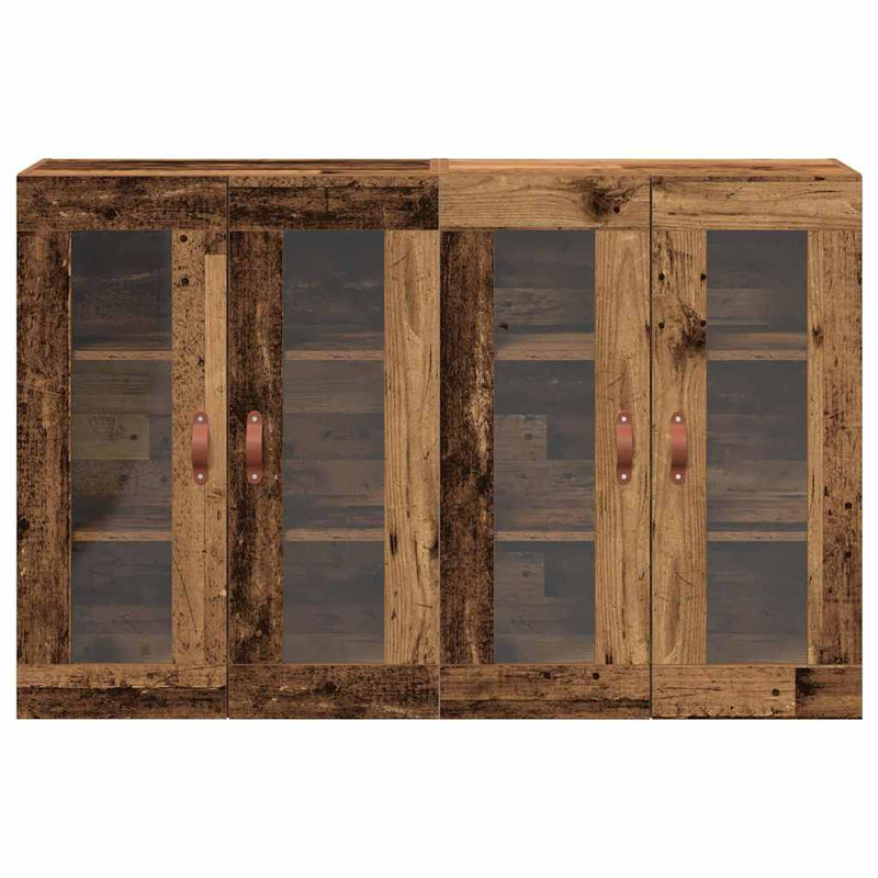 vidaXL Fali szekrény 2 pcs Régi fa 69.5 x 34 x 90 cm Faanyag