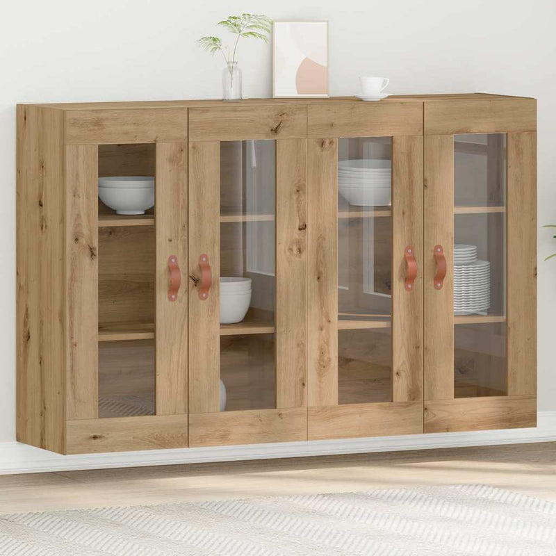 vidaXL Fali szekrény 2 pcs kézműves tölgy 69.5 x 34 x 90 cm Faanyag