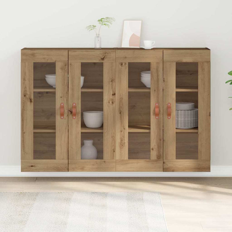 vidaXL Fali szekrény 2 pcs kézműves tölgy 69.5 x 34 x 90 cm Faanyag