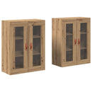 vidaXL Fali Szekrények 2 db Artisan tölgy 69,5 x 34 x 90 cm Szerelt Fa