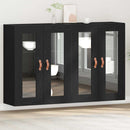 vidaXL Fali Szekrények 2 pcs Fekete tölgy 69,5 x 34 x 90 cm Faanyag