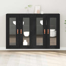 vidaXL Fali Szekrények 2 pcs Fekete tölgy 69,5 x 34 x 90 cm Faanyag