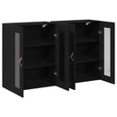 vidaXL Fali Szekrények 2 pcs Fekete tölgy 69,5 x 34 x 90 cm Faanyag