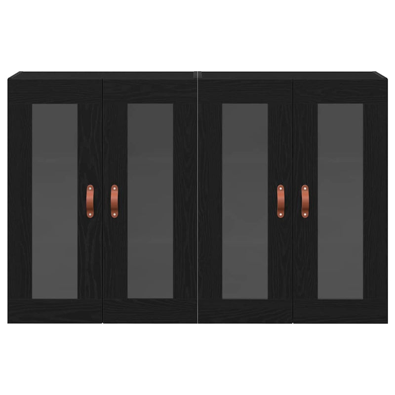 vidaXL Fali szekrény 2 pcs Musta tammi 69.5 x 34 x 90 cm Faanyag
