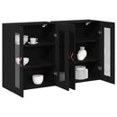 vidaXL Fali Szekrények 2 pcs Fekete tölgy 69,5 x 34 x 90 cm Faanyag