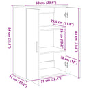vidaXL Széf 2 pcs Öreg fa 60 x 31 x 84 cm Faanyag