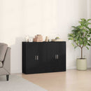 vidaXL Széf 2 pcs Fekete tölgy 60 x 31 x 84 cm Faanyag