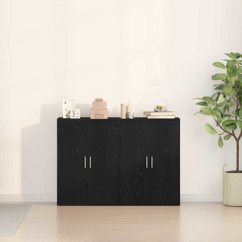 vidaXL Büfé Musta tammi 60 x 31 x 84 cm Faanyag