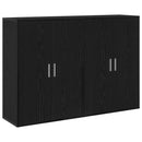 vidaXL Széf 2 pcs Fekete tölgy 60 x 31 x 84 cm Faanyag