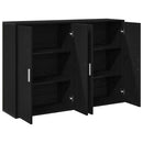 vidaXL Széf 2 pcs Fekete tölgy 60 x 31 x 84 cm Faanyag