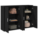 vidaXL Széf 2 pcs Fekete tölgy 60 x 31 x 84 cm Faanyag