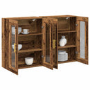 vidaXL Fali Szekrények 2 pcs Öreg fa 69,5 x 34 x 90 cm Faanyag