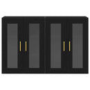 vidaXL Fali Szekrények 2 pcs Fekete tölgy 69,5 x 34 x 90 cm Faanyag