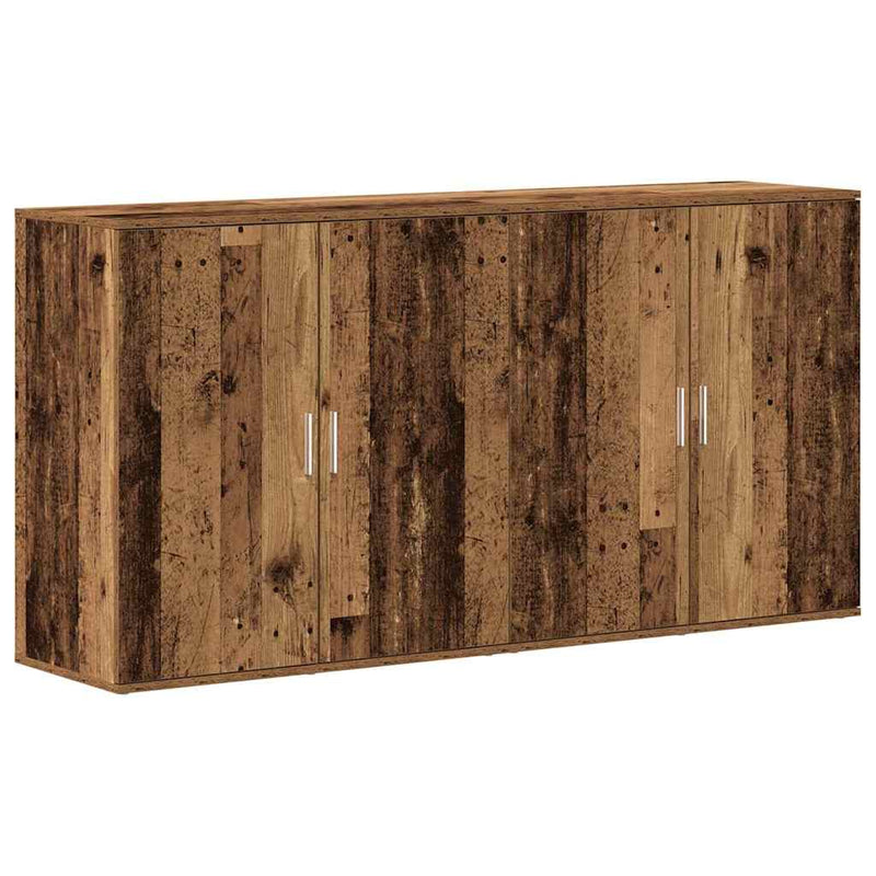 vidaXL Oldalszekrények 2 pcs Régi fa 79 x 38 x 80 cm Faanyag