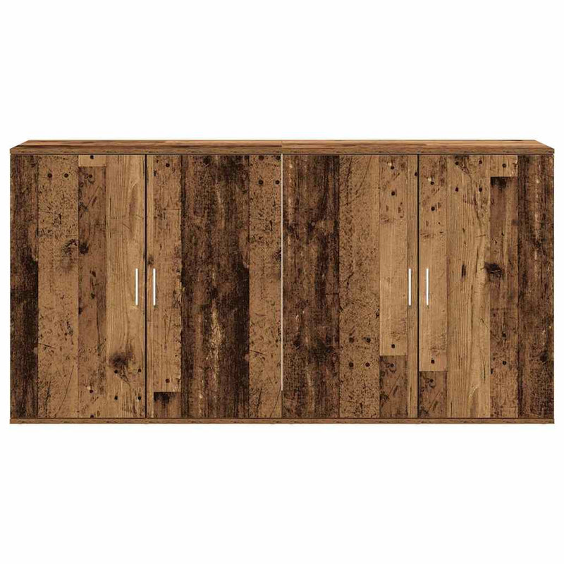 vidaXL Oldalszekrények 2 pcs Régi fa 79 x 38 x 80 cm Faanyag