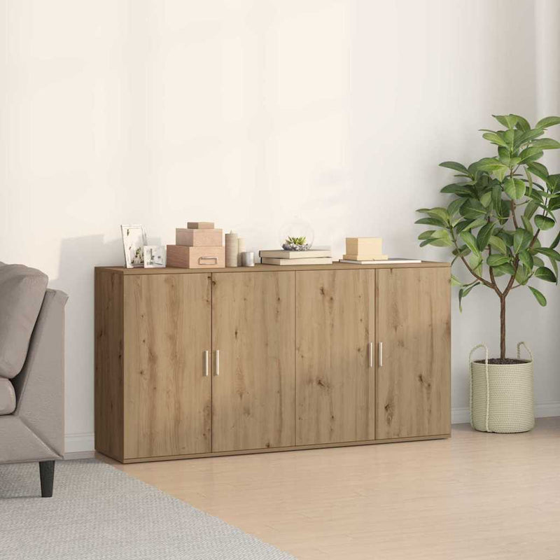 vidaXL Oldalszekrények 2 pcs kézműves tölgy 79 x 38 x 80 cm Faanyag