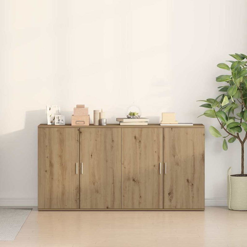 vidaXL Oldalszekrények 2 pcs kézműves tölgy 79 x 38 x 80 cm Faanyag