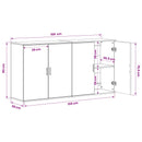 vidaXL Széf 2 db Artisan tölgy 79 x 38 x 80 cm Szerelt Fa
