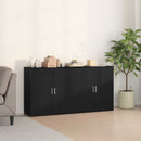 vidaXL Széf 2 pcs Fekete tölgy 79 x 38 x 80 cm Faanyag